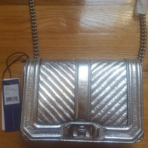 Rebecca Minkoff Small Love Crossbody - Silver